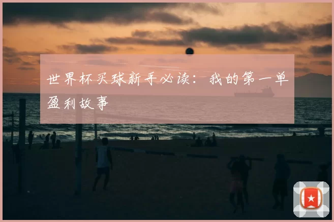 世界杯买球新手必读：我的第一单盈利故事