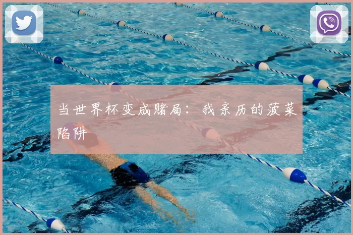当世界杯变成赌局:我亲历的菠菜陷阱